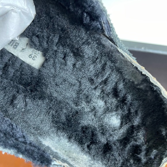 Birkenstock Boston Shearling Black Suede Clogs Mule Sandal Women's 39 EU/8 US - Picture 9 of 12